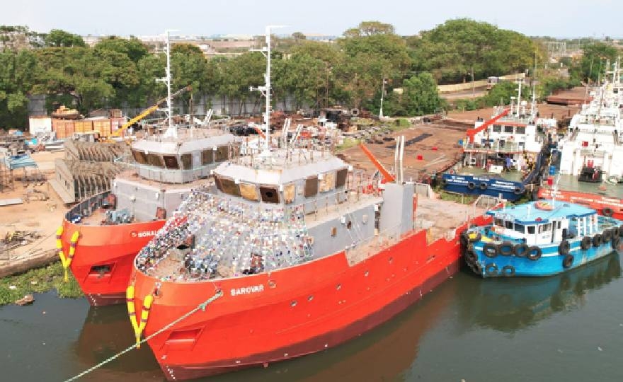 Indian Register of Shipping classed tugs – Sonalika and Sarovar launched in Kakinada